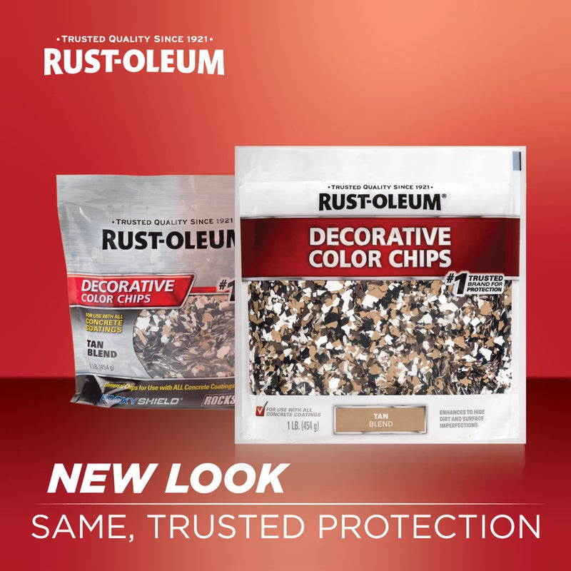 رست أوليوم رقائق ألوان زخرفية من Rust-Oleum 312447-6PK، 6 عبوات، مزيج أسمر اللون، 96 أونصة - Image 2